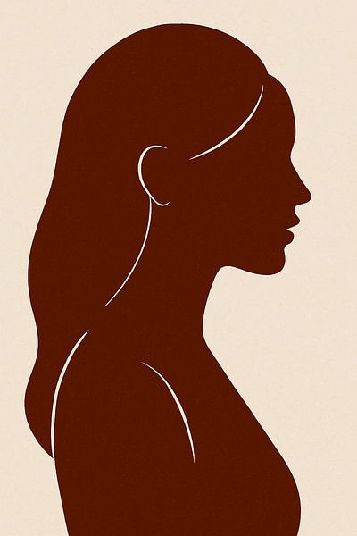 Elegant Female Silhouette by RavenC Store