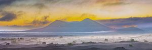 In the golden breath of the earth - sunrise over the volcanic heart of Lanzarote
