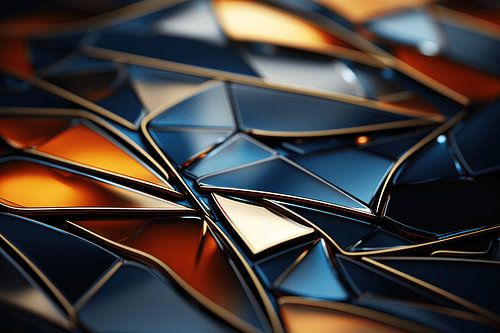 3D abstract met strakke vormen