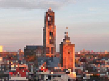 Skyline Utrecht pixel van Niek Traas