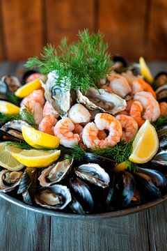 Seafood platter van Poster Art Shop
