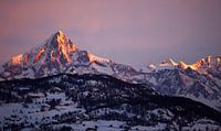 Alpenglow Bietschhorn Zwitserse Alpen van Menno Boermans thumbnail
