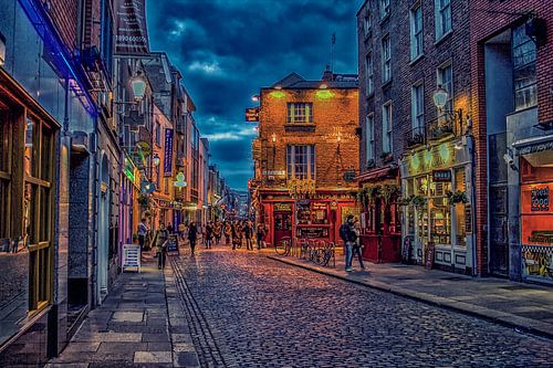 Le quartier nocturne de Temple Bar à Dublin