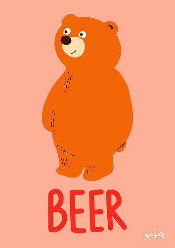 Kinderposter B – Bär | Verspielte Illustration für das Kinderzimmer