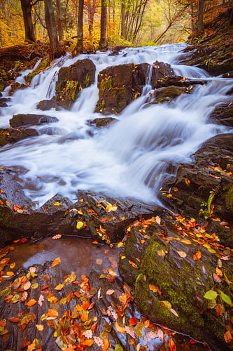 Selke waterval in de herfst