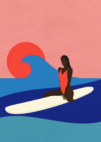 Girl On a Surfboard by Rosi Feist
