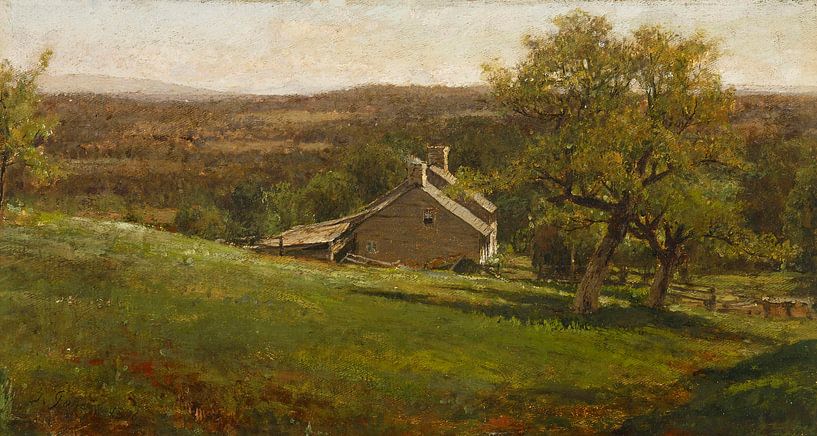 Landscape with Farmhouse, George Inness by Masterful Masters