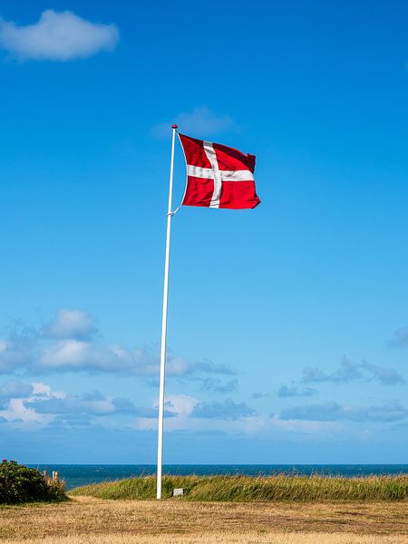 Le drapeau du Danemark avec le ciel bleu par Rico Ködder