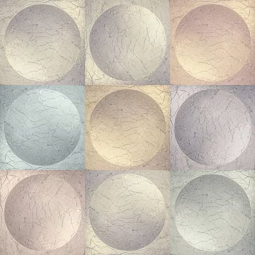 Ballen in pastelkleur Minimalisme. Modern Abstract. 4 van Alie Ekkelenkamp