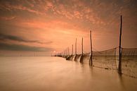 Filets de pêche Texel au lever du soleil par John Leeninga Aperçu