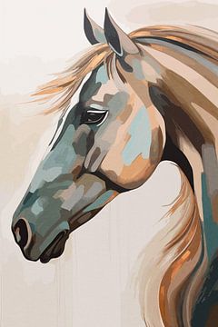 Portret van een Paard van Patterns & Palettes
