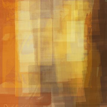 Turin. Abstract cityscape in terra, yellow and warm brown. by Dina Dankers