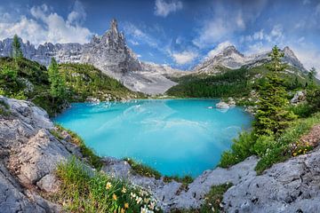 Mountain lake in the Dolomites