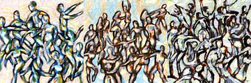 Triptychon Partypeople von ART Eva Maria