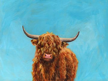 Curly highland cow by Karen Kaspar