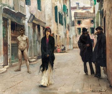 "Street in Venice". A pervert appears on the canvas by Gisela- Art for You
