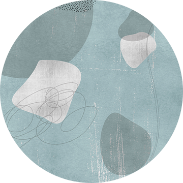 Mid-Century Vintage No. 2 | zilver-turkoois