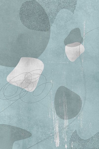 Mid-Century Vintage Nr. 2 | silber-türkis von Melanie Viola
