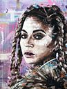 Beyonce Knowles schilderij van Jos Hoppenbrouwers thumbnail