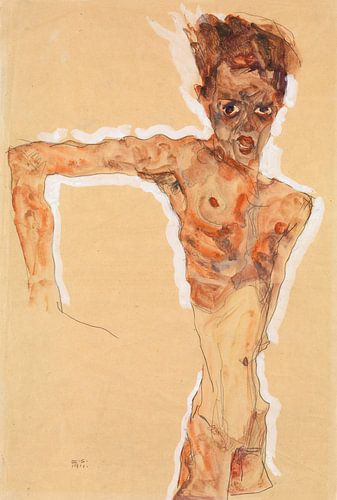 Zelfportret, Egon Schiele - 1911