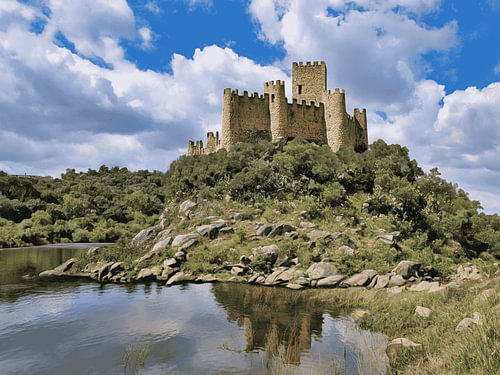 Almourol Castle Beneath the Portuguese Sky