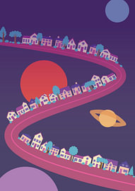 Ein Weg durch das Universum von Carlijn illustration & design