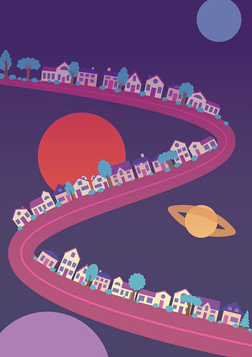 Ein Weg durch das Universum von Carlijn illustration & design
