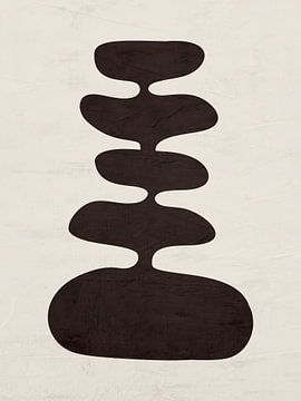 Organische abstracte kunst - zwart-witte tinten