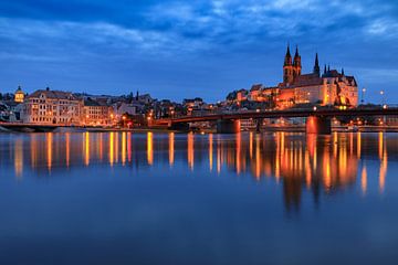 Albrechtsburg Meissen à l'heure bleue sur Daniela Beyer