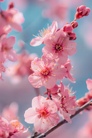 Pink Cherry Blossoms in Spring