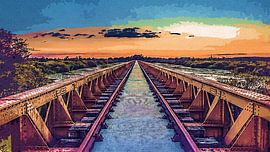 Die schöne Brug van Moerputten als Federzeichnung, Ölmalerei, Gouache, Impasto und andere Varianten. von Maurice Meerten