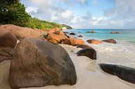 Anse Lazio strand bij zonsopkomst, Seychellen van Nature in Stock thumbnail