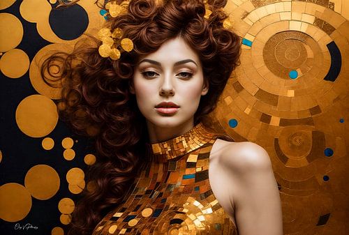 Aurea Divina: Gouden verfijning - een mozaïekdroom in goud