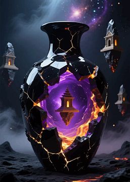 Abstract Decorative Vase Sculpture – Contemporary Art Design