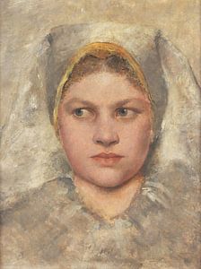 Étude de la tête d'une fille de Hana, Gustav Klimt - 1883
