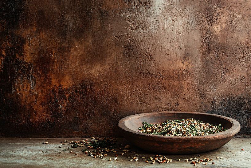 Rustikale Schale mit Gewürzmischung von Imperial Art House
