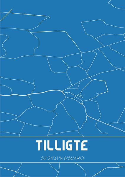 Blueprint | Map | Tilligte (Overijssel) by Prints of Place