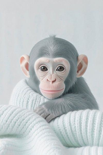 Chimpanzee baby... by Ans Bastiaanssen