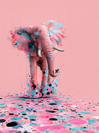 Eleganter Elefant, der auf Punkte stampft von Studio Ypie