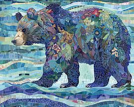 Painting Bear Mosaic by Abstract Painting
