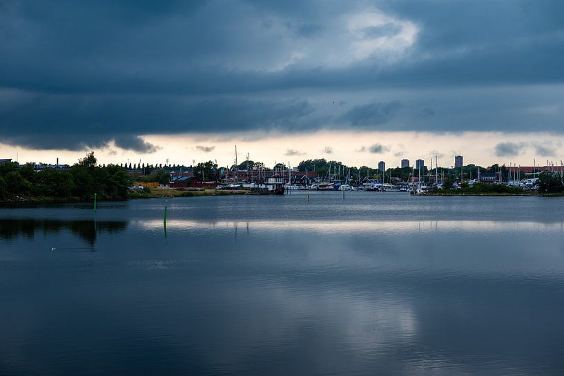 Blue hour in fishing port by Werner Lerooy