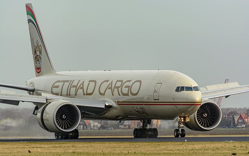 Etihad Cargo Boeing 777 cargo plane. by Jaap van den Berg