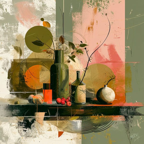 Abstract Still Life &quot; Stylistic Symbiosis &quot; by René van den Berg