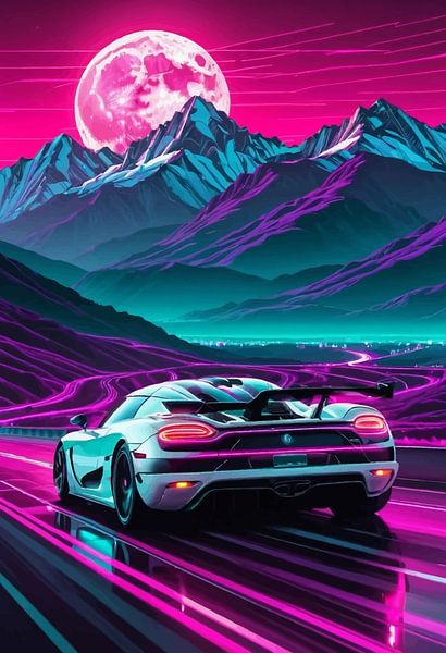Koenigsegg Agera - Synthwave Neon von MIROKKU