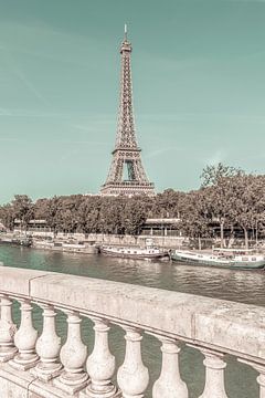 PARIS Eiffelturm & Seine | urbaner Vintage-Stil von Melanie Viola