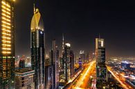 Dubai  Skyline van Michael van der Burg thumbnail