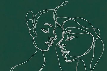 Facial features in a minimalist style by Poster Art Shop