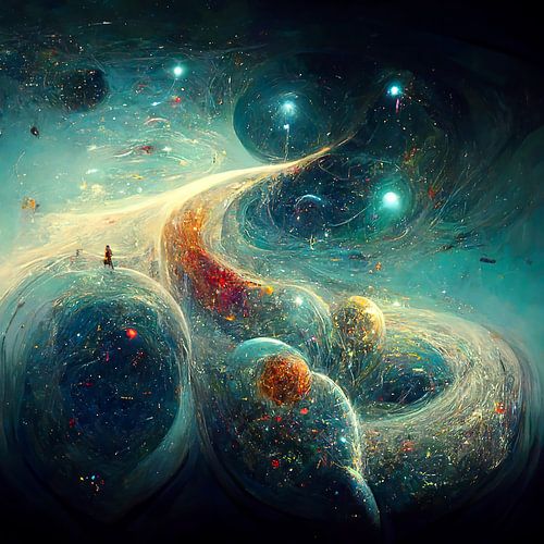 de fantastische abstracte kunstwerken