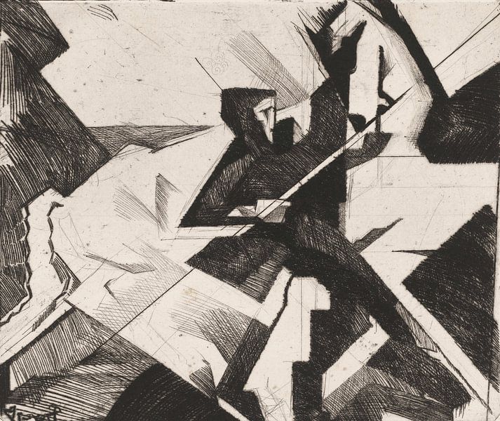 Reijer Stolk, Man en paard, 1921 van Atelier Liesjes
