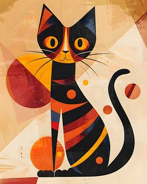 Abstract Geometrische Kat 1 van Georgia Chagas